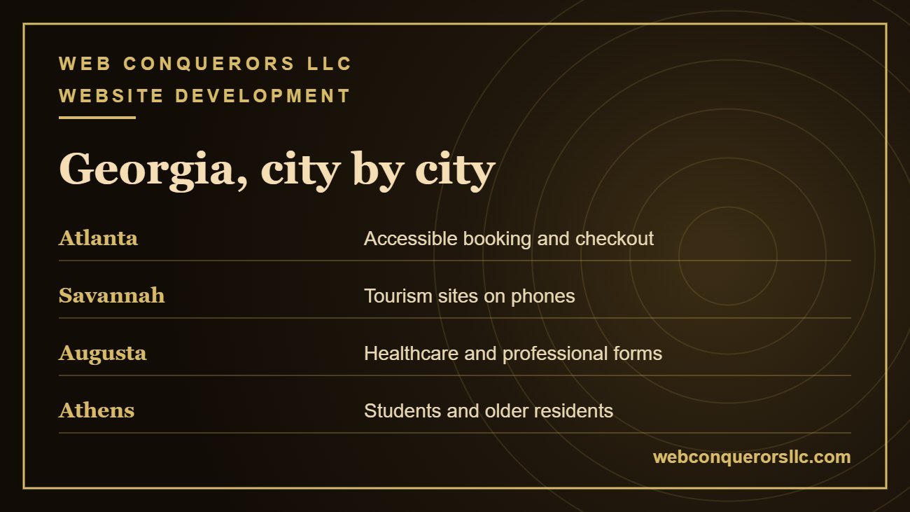 ADA website compliance Atlanta, Savannah, Augusta and Athens