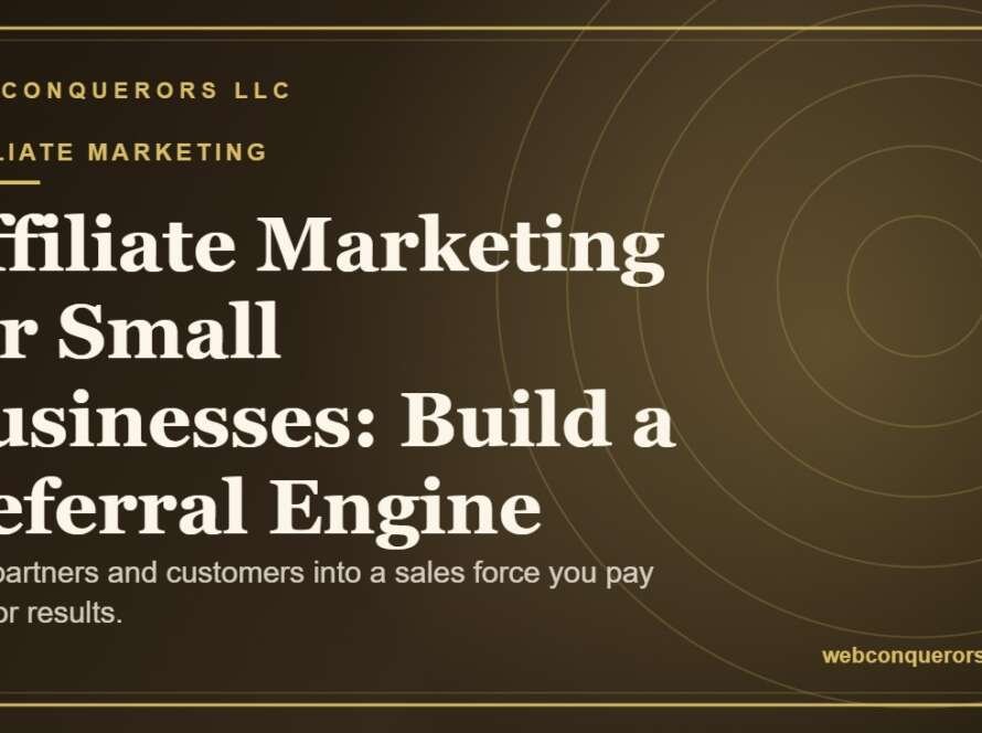 Affiliate Marketing for Small Businesses: Build a Referral Engine