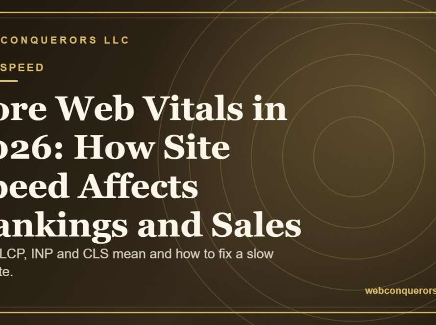 Core Web Vitals in 2026: How Site Speed Affects Rankings and Sales