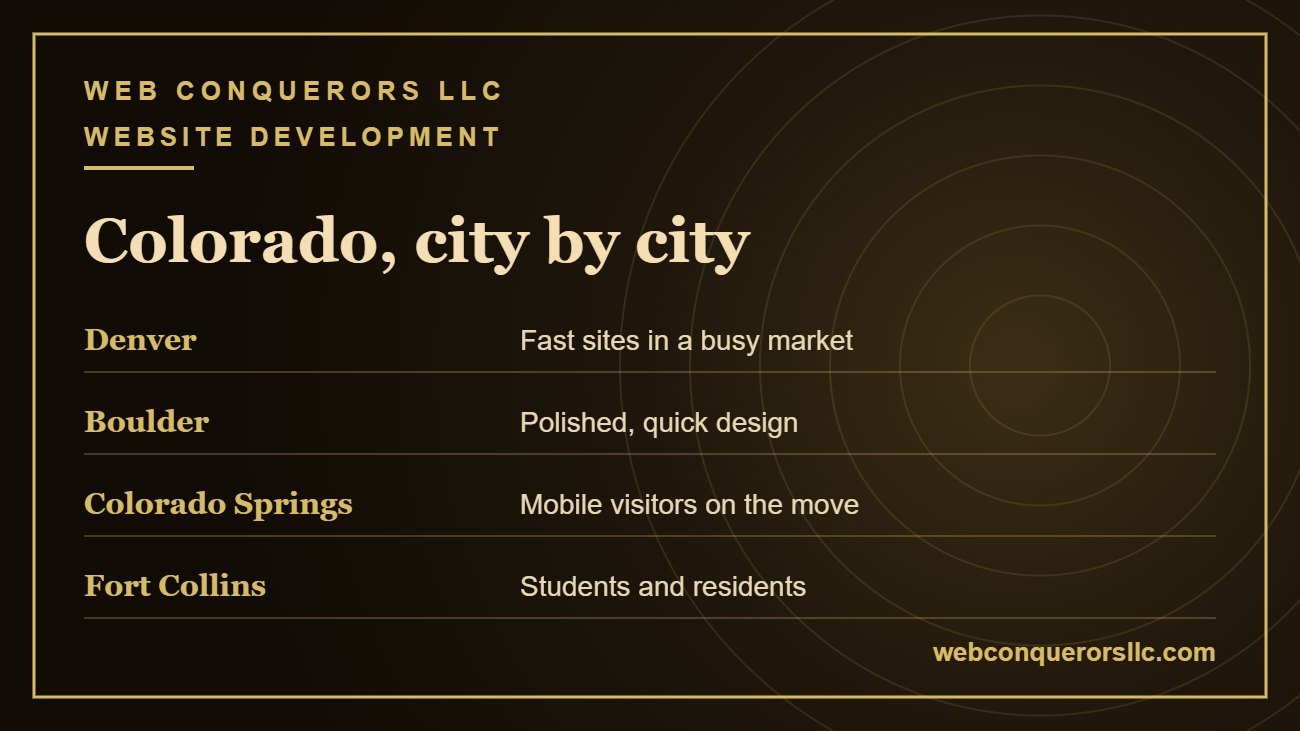 Core Web Vitals optimization Denver, Boulder, Colorado Springs and Fort Collins