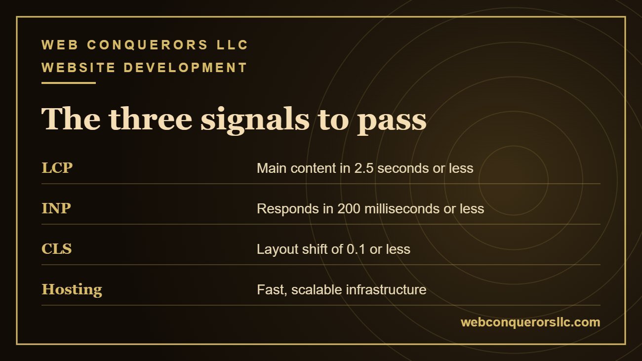 Core Web Vitals optimization Colorado targets