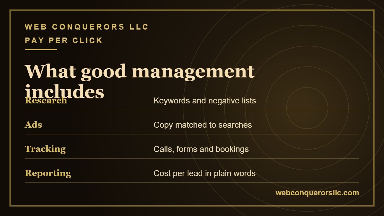 Google Ads management Arizona deliverables