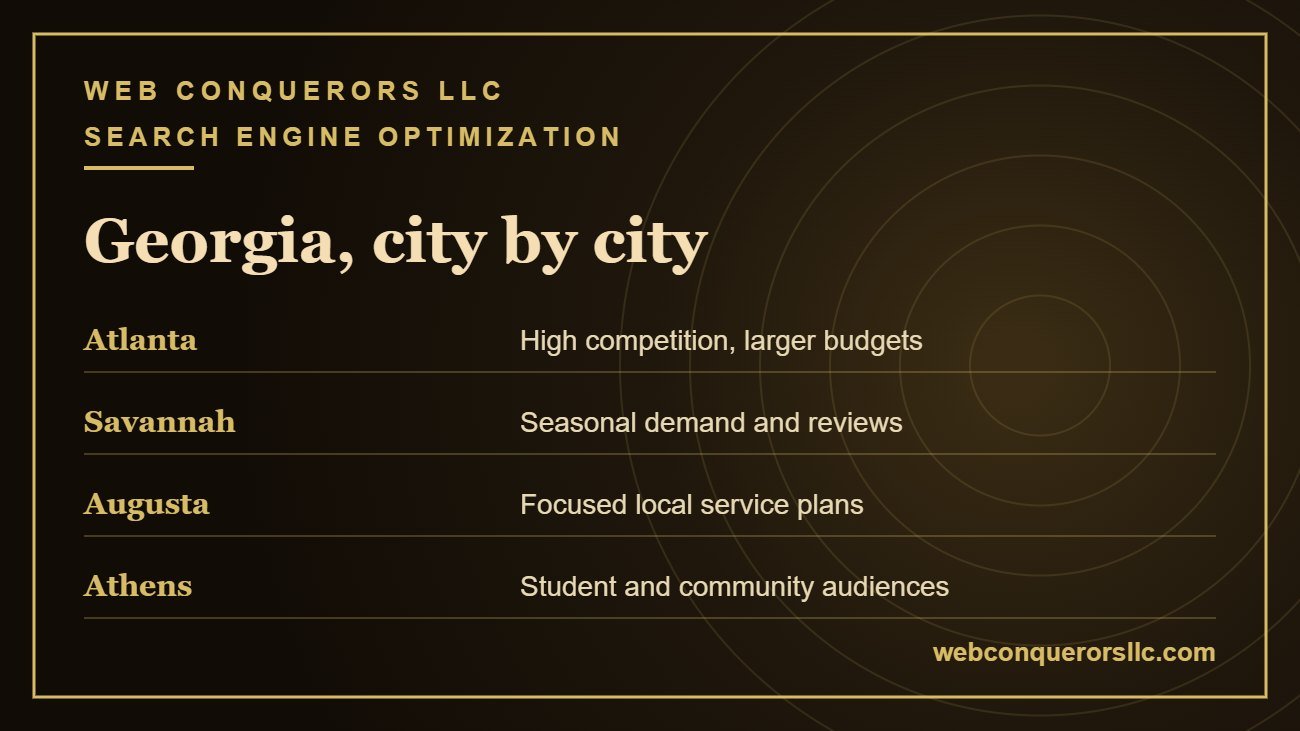 SEO services cost Atlanta, Savannah, Augusta and Athens