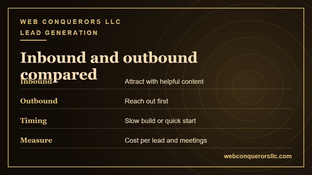 Inbound vs outbound lead generation Kentucky comparison