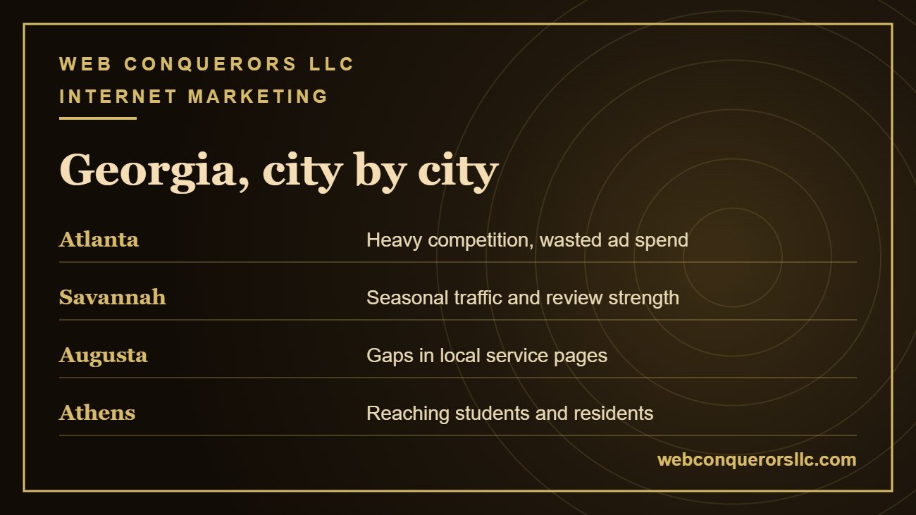 Internet marketing audit Atlanta, Savannah, Augusta and Athens
