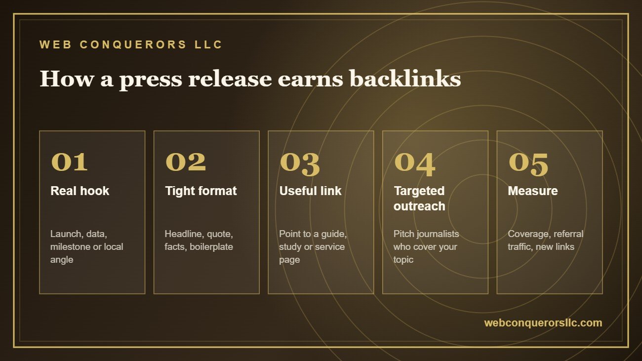 How a press release earns backlinks