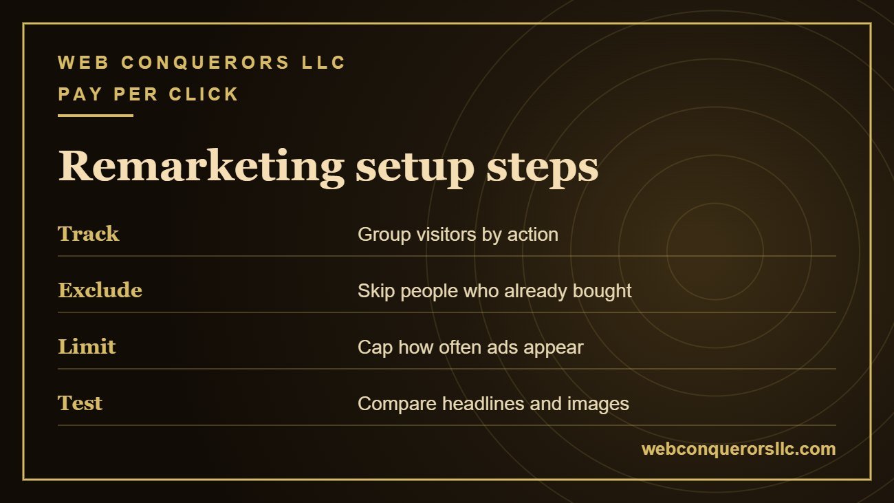 Remarketing campaigns North Carolina setup steps