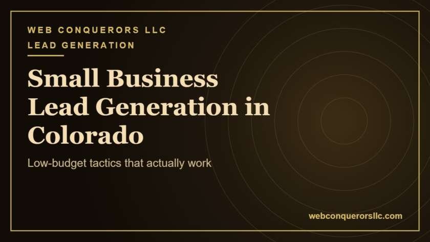Small business lead generation Colorado: Low-budget tactics that actually work