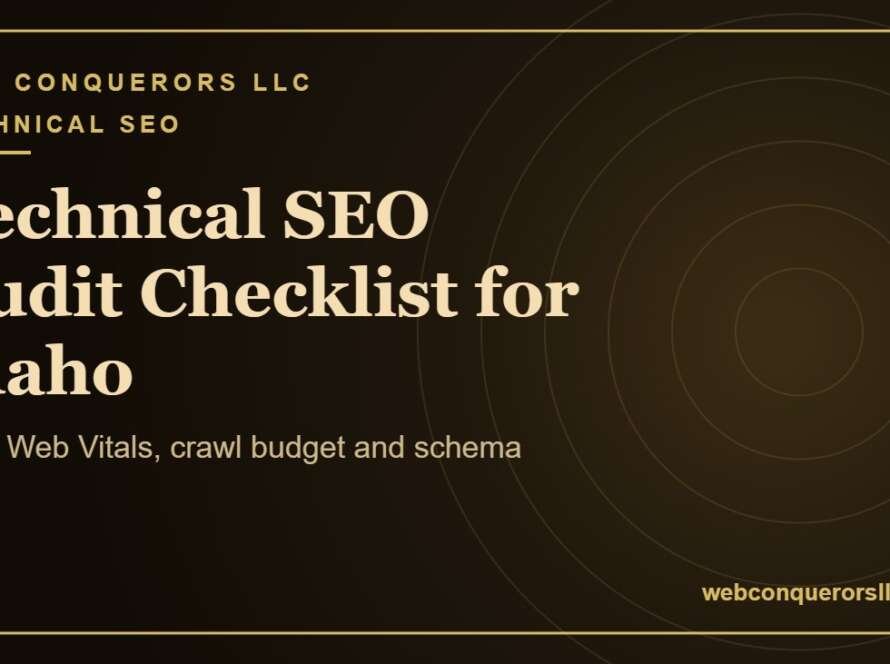 Technical SEO audit Idaho: Core Web Vitals, crawl budget and schema