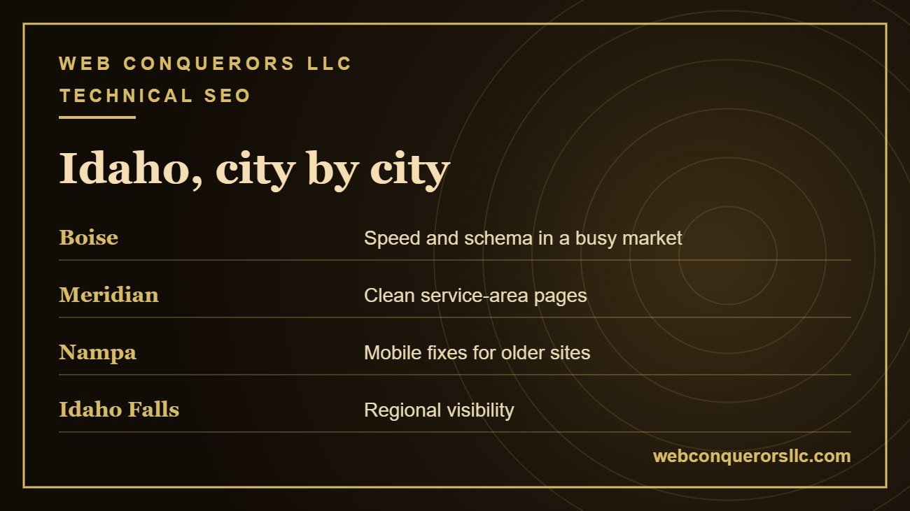 Technical SEO audit Boise, Meridian, Nampa and Idaho Falls