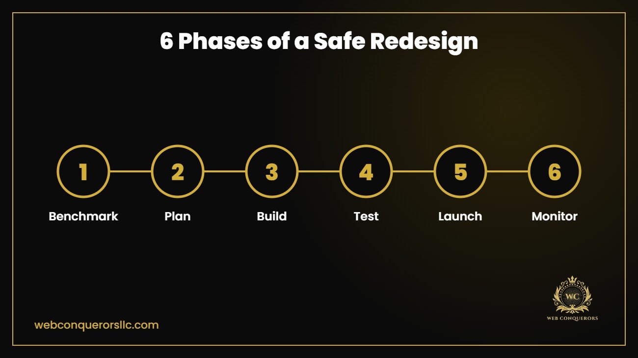Website Redesign Checklist: How to Redesign Your Site Without Losing SEO Rankings infographic